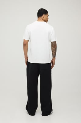 Wide Leg Embroidered Homme Joggers