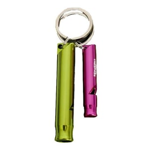 Trespass Blow X Whistle Keyring Set (Pink/Green)