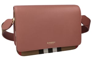 Burberry Mackford Note Bag Dark Rosewood - Pink