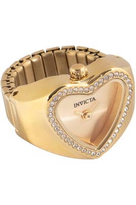 Invicta Mini 49574 Dames Horloge - Quartz Uurwerk - Roestvrij Staal met gouden Wijzerplaat - 18mm