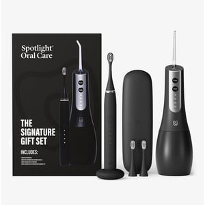 Spotlight Oral Care Signature Gift Set - Sonic Pro & Uv Water Flosser - Black