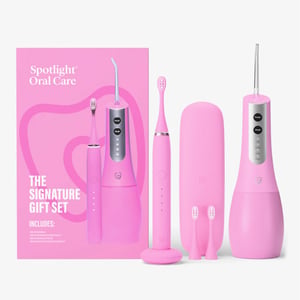 Spotlight Oral Care Signature Gift Set Sonic Pro & Uv Water Flosser - Pink