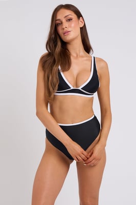 Black Contrast Bikini Bottom