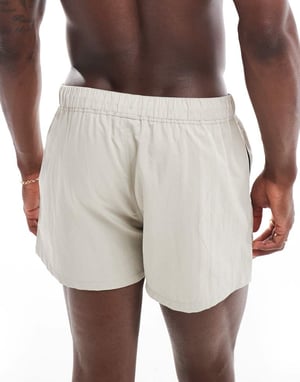 ASOS DESIGN baddräktshorts i superkort längd med alla diamanten i grått