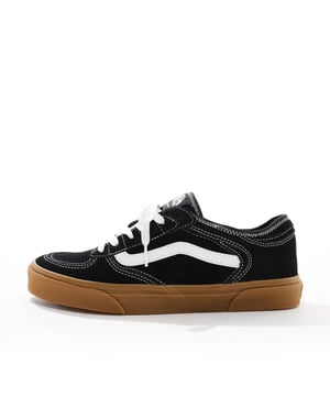 Vans Rowley-sneakers i svart och vitt med gummisula