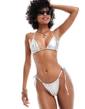 COLLUSION bikinitrosa set i silver