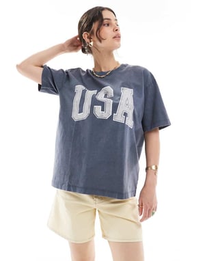 Cotton On oversized USA grafisk t-shirt