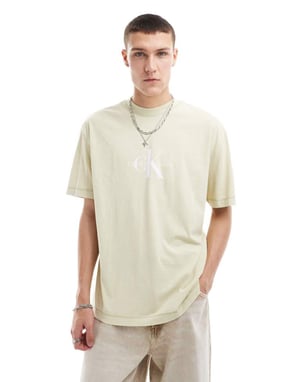 Calvin Klein Jeans arkiv monolog t-shirt i grön