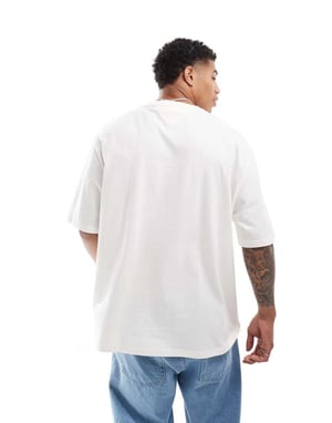 Tommy Jeans oversized crests varsity sport t-shirt i vitt