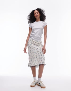 Topshop vardags t-shirt i gråmelerad