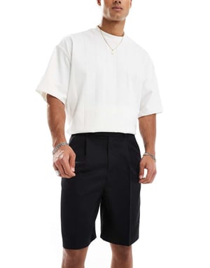 ASOS DESIGN smarta vida shorts i svart