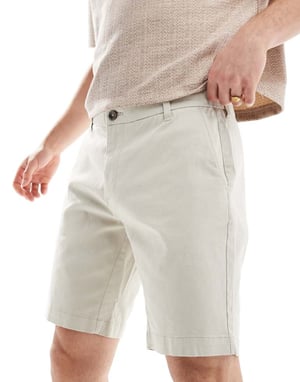 Ben Sherman slim fit stretch chinoshorts i grått