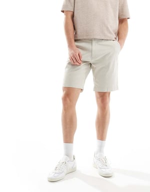 Ben Sherman slim fit stretch chinoshorts i grått