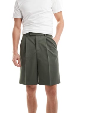 ASOS DESIGN smart vida shorts i grön