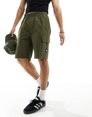 Tommy Jeans Aiden teknisk shorts i olivgrön