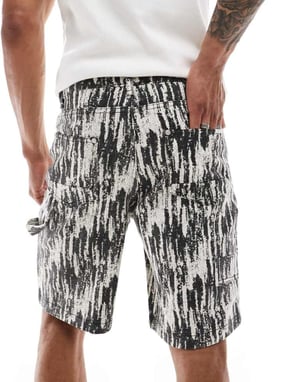 Sjätte juni co-ord abstrakt tryck shorts i multifärgad