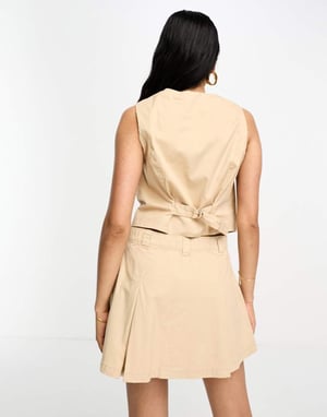 Abercrombie & Fitch co-ord väst i beige