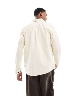 ONLY & SONS canvas arbetsjacka i ecru