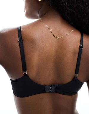 Lindex icke vadderad mikro underwire t-shirt bh i svart