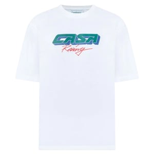 Casablanca 3d Printed Oversized Tee Casa Racing White T-shirt