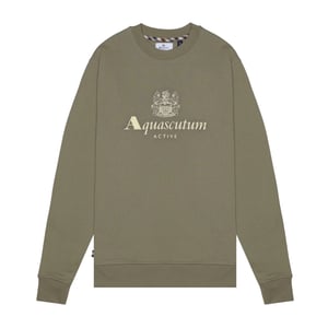 Aquascutum Active Big Logo Crewneck Armégrön