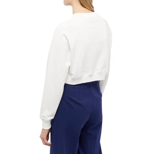 Casablanca Casa Clouds Cropped Witte Sweater Met Zeefdruk