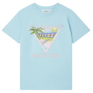 Casablanca Tennis Club Icon Pale Blue T-shirt