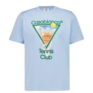 Casablanca Metaphysical Tennis Icon Blue T-shirt