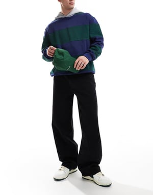 Abercrombie & Fitch ultra baggy jeans i svart