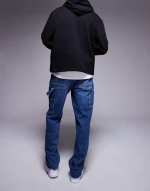 Sixth June snickar vida jeans i mörk denim