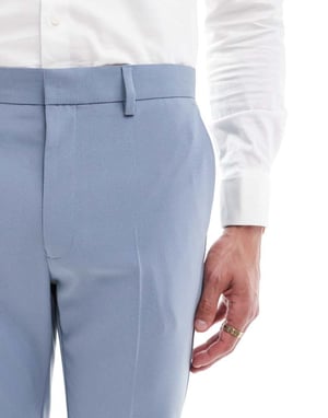 ASOS DESIGN smala kostymbyxor i blått