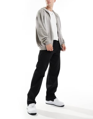 Jack & Jones löst sittande arbetskläder chinos i svart