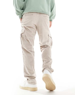 Jack & Jones lös passform kordbyxor i ljusbeige