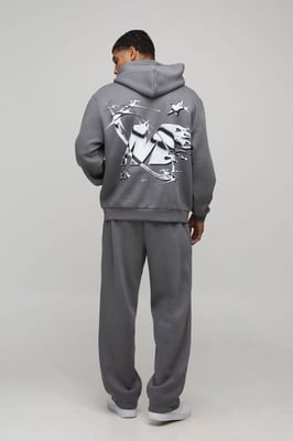 Oversized Graphic M Hooded Tracksuit