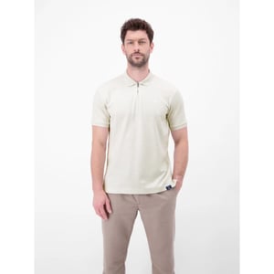 Lerros Heren polo 2633219 116 cloudy white