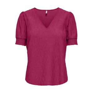 Only onldiana s/s v-neck top cs jrs 15377884 sangria