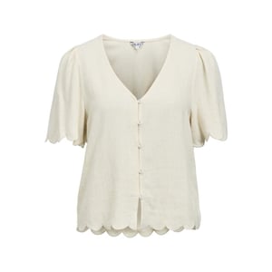 Object objsanne 2/4 lo v-neck top noos 23048114 sandshell