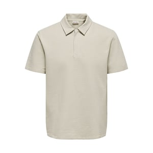 Only & Sons onskian life reg seersucker ss polo 22028694 silver lining