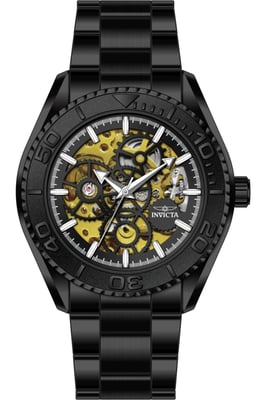 Invicta Objet D Art 69761 Heren Horloge - Automatisch Uurwerk - Roestvrij Staal met zwarte Wijzerplaat - 43mm