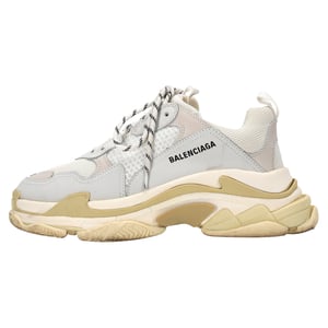 Balenciaga Triple S Sneakers in White Polyester