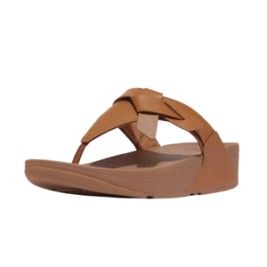 Fit Flop Dames Lulu Geknoopte Leren Sandalen (Beige)
