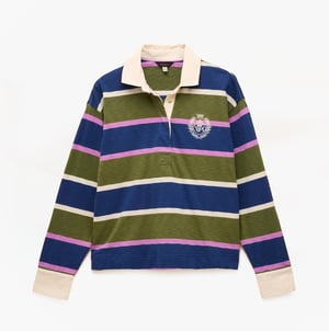 Joules Lara Slub Womens Rugby Shirt Green