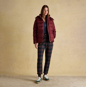 Joules Hadlow Womens Padded Short Coat Red