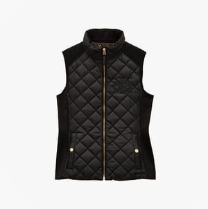 Joules Braemar Luxe Womens Quilted Gilet Black