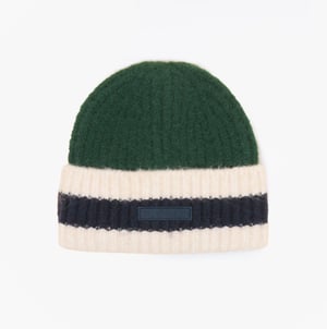 Joules Popley Stripe Womens Beanie Green/blue