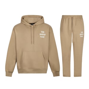 The North Face Men’s Sobretta Pullover Tracksuit Set Beige