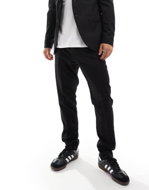 Jack & Jones slim fit kostymbyxor i svart