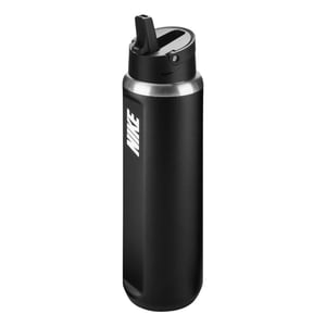 Nike Recharge Run Rietje RVS 680ml Waterfles (Zwart)