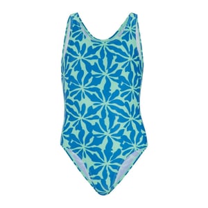 Regatta Meisjes Bloemige Eén-Piece Badpak (Sonic Blauw)