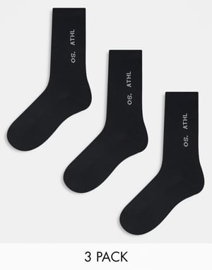 ONLY & SONS 3-pack tennisstrumpor i svart